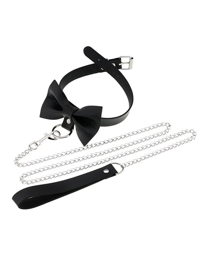 Leather Roleplay Bow Choker