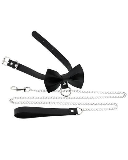 Leather Roleplay Bow Choker