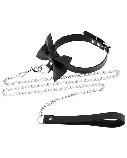 Leather Roleplay Bow Choker