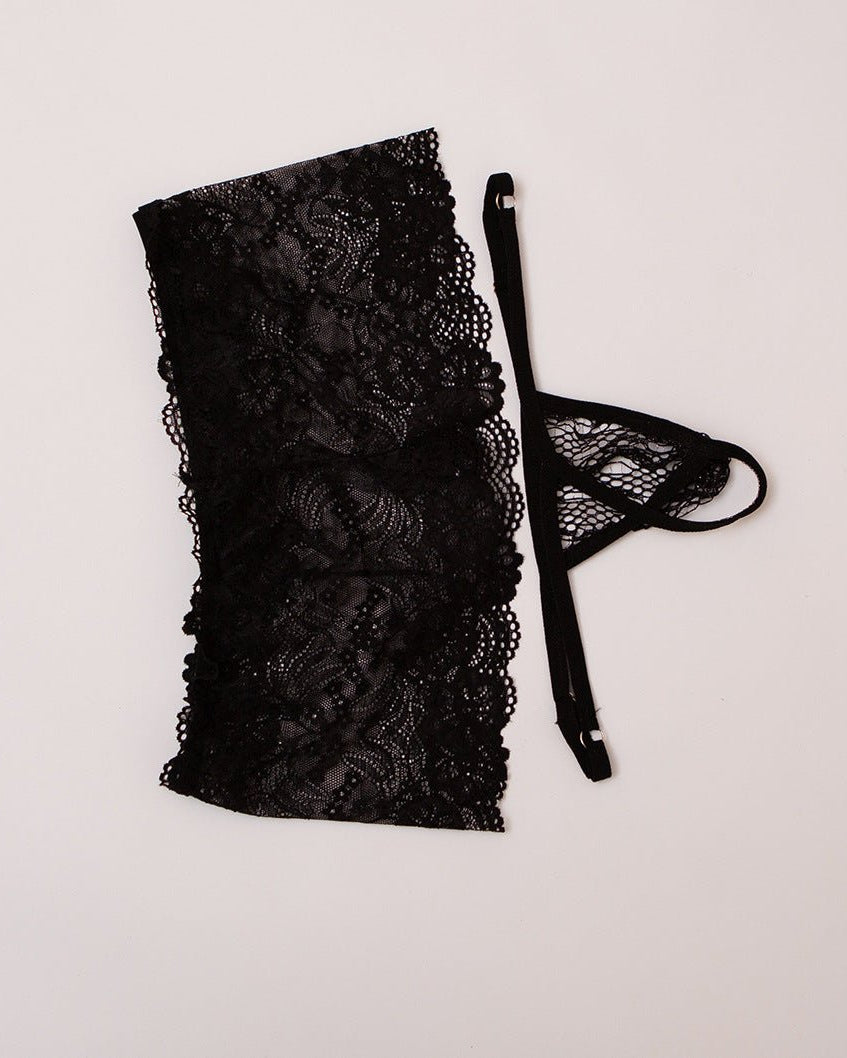 Men's Low Rise Sheer Lace G-String