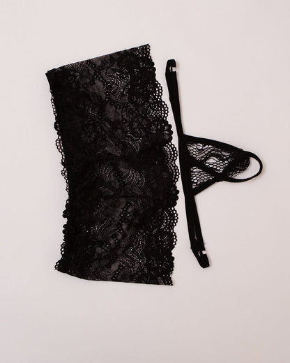 Men's Low Rise Sheer Lace G-String