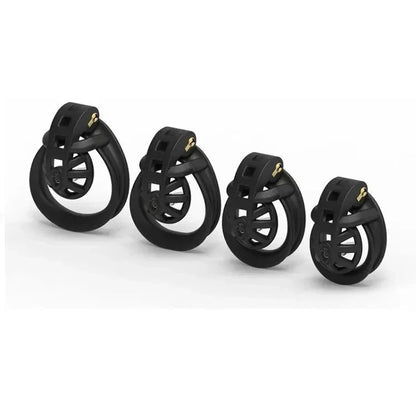 Adjustable Flat Profile Chastity Cage with Urethral Plug