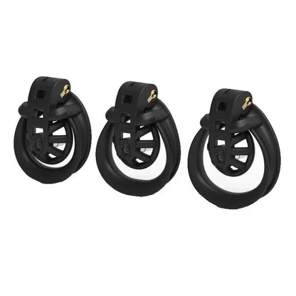 Adjustable Flat Profile Chastity Cage with Urethral Plug