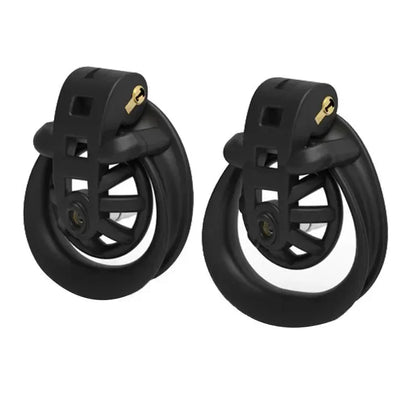 Adjustable Flat Profile Chastity Cage with Urethral Plug