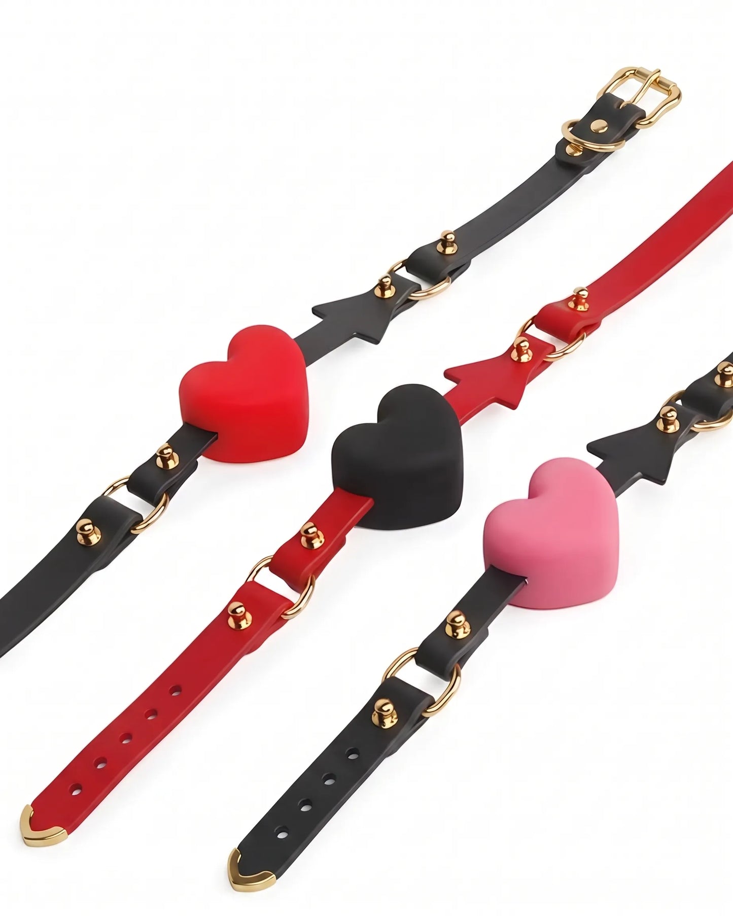 Pink Heart Submissive Slave Collar