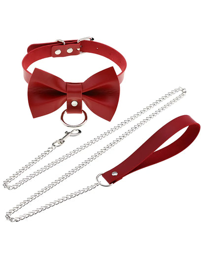 Leather Roleplay Bow Choker