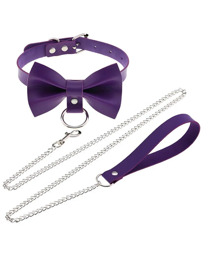 Leather Roleplay Bow Choker