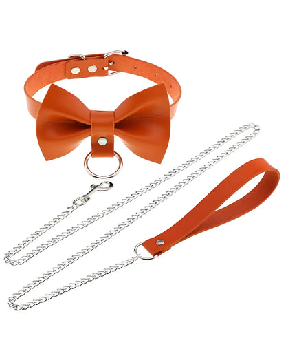 Leather Roleplay Bow Choker