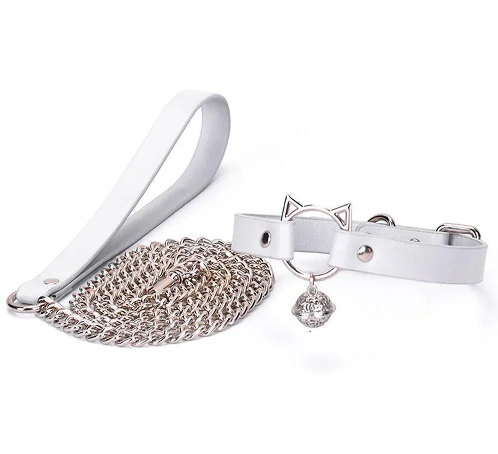 BDSM Kitten Play Collar and Leash Set