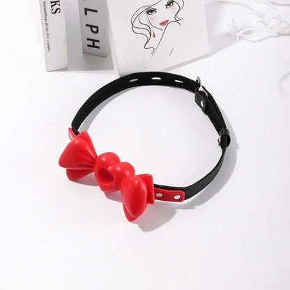 BDSM Red Heart Bow SM Silicone Gag