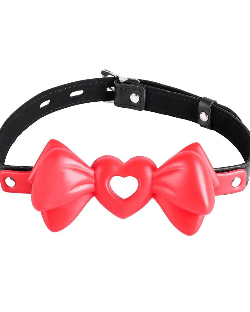 BDSM Red Heart Bow SM Silicone Gag