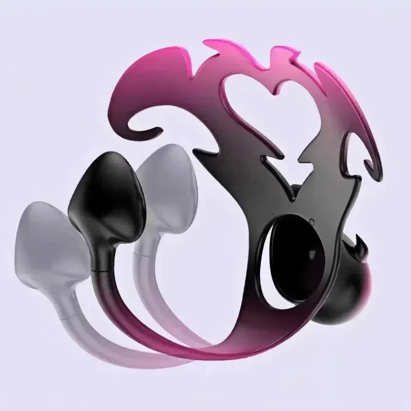 3D Pink Heart Sissy Chastity Cage