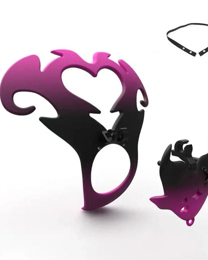 3D Pink Heart Sissy Chastity Cage