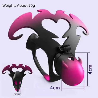 3D Pink Heart Sissy Chastity Cage