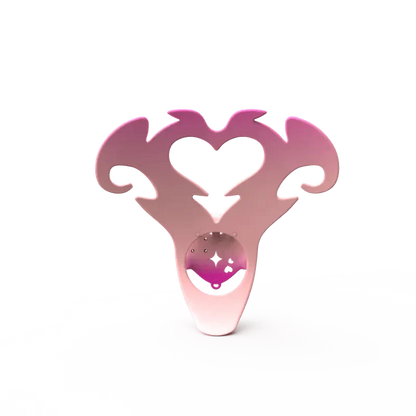 3D Pink Heart Sissy Chastity Cage
