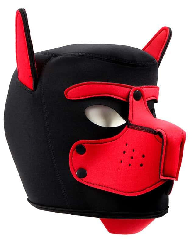 BDSM Roleplay Dog Mask with Detachable Snout