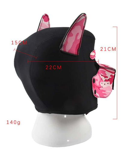 BDSM Roleplay Dog Mask with Detachable Snout