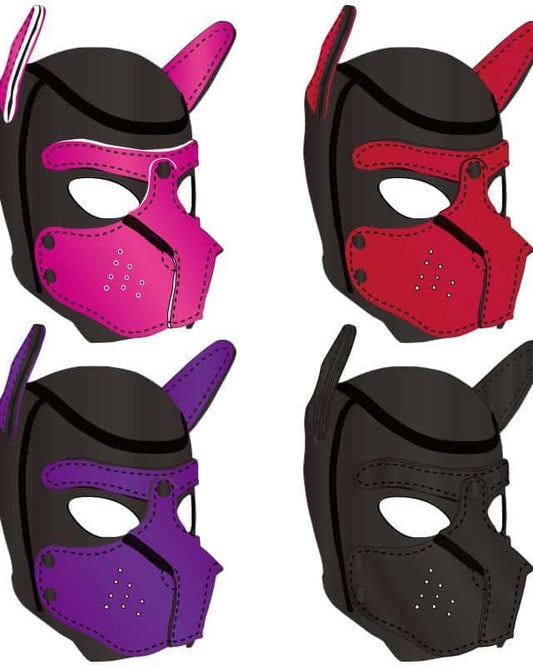 BDSM Roleplay Dog Mask with Detachable Snout