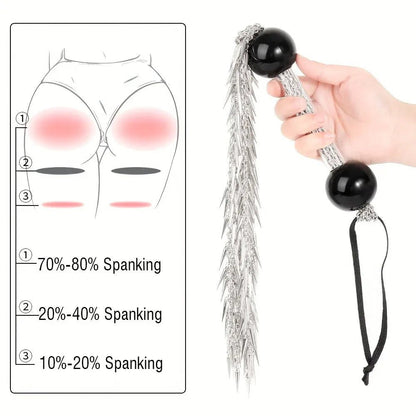 BDSM Spiked Metal Tassel Whip Flogger