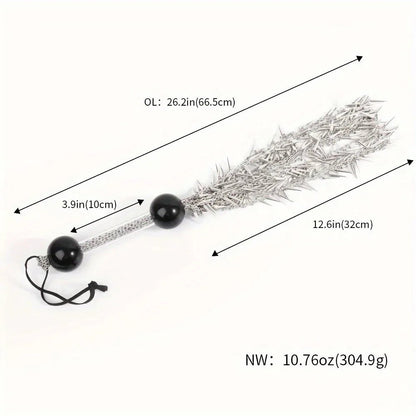 BDSM Spiked Metal Tassel Whip Flogger