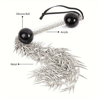 BDSM Spiked Metal Tassel Whip Flogger