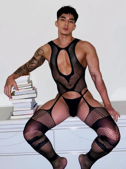 Black Lace Erotic Bodysuit