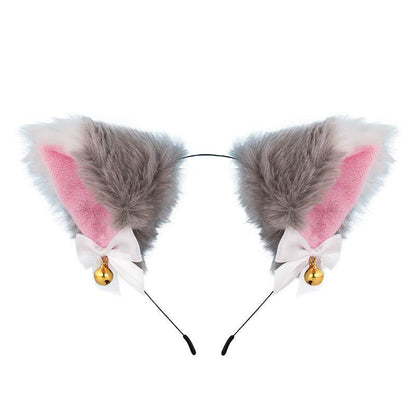 Cute Plush Jingle Bell Fox Ear Headband -PJ002