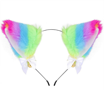 Cute Plush Jingle Bell Fox Ear Headband -PJ002