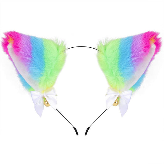 Cute Plush Jingle Bell Fox Ear Headband -PJ002
