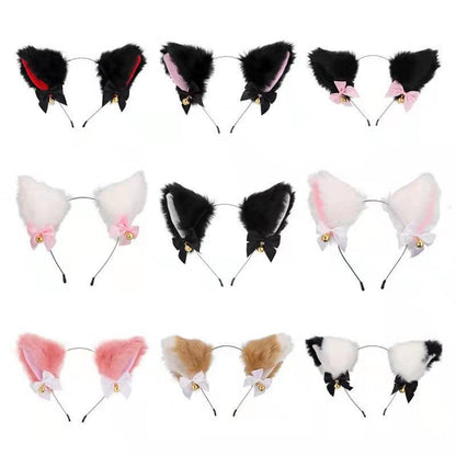 Cute Plush Jingle Bell Fox Ear Headband -PJ002