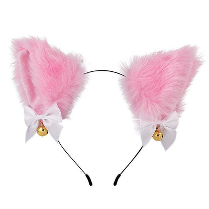 Cute Plush Jingle Bell Fox Ear Headband -PJ002