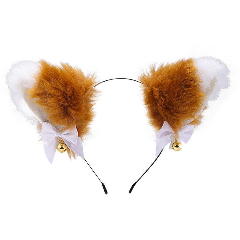 Cute Plush Jingle Bell Fox Ear Headband -PJ002