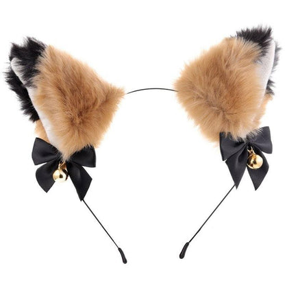 Cute Plush Jingle Bell Fox Ear Headband -PJ002