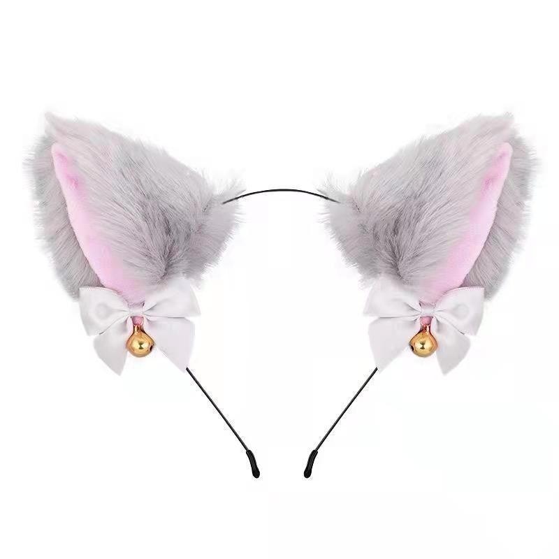 Cute Plush Jingle Bell Fox Ear Headband -PJ002