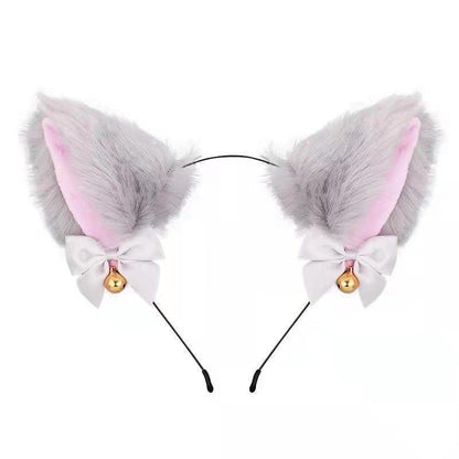 Cute Plush Jingle Bell Fox Ear Headband -PJ002