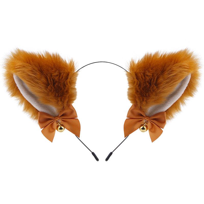 Cute Plush Jingle Bell Fox Ear Headband -PJ002