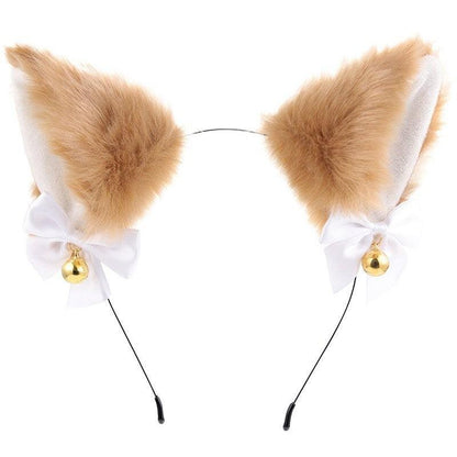 Cute Plush Jingle Bell Fox Ear Headband -PJ002