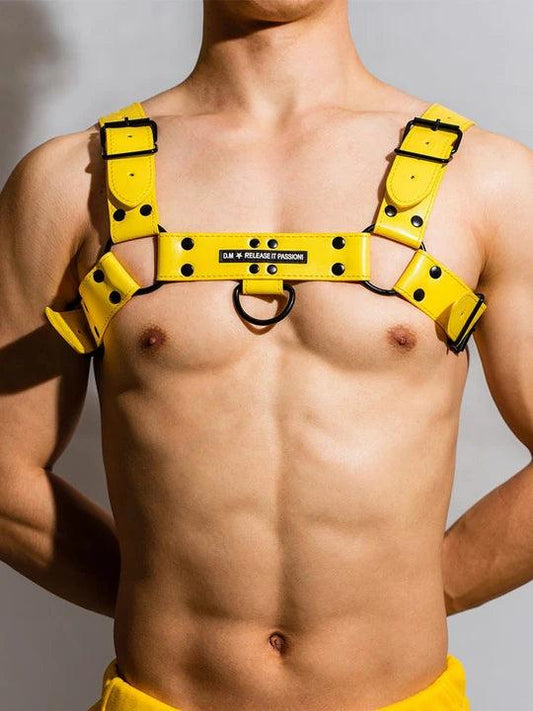 D.M Gorgeous Leather Adjustable Sexy Harness - KB014