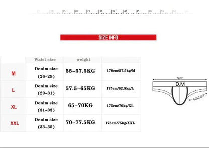 D.M Men's Double Side Button Low Rise Briefs - YK053