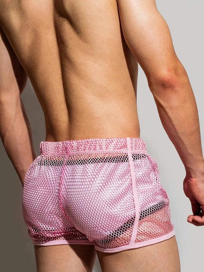 D.M Sexy Mesh Breathable Home Boxer Shorts - PJK008