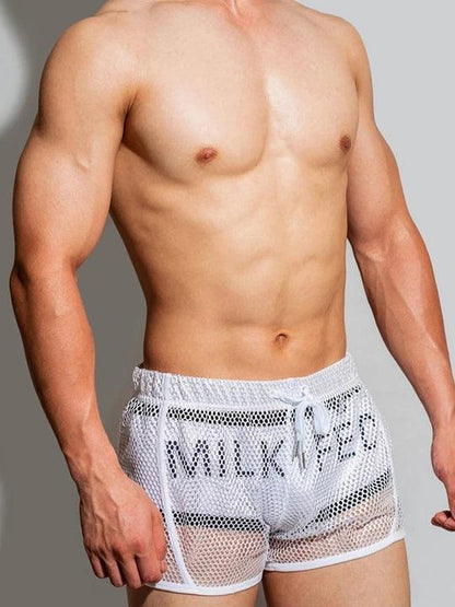 D.M Sexy Mesh Breathable Home Boxer Shorts - PJK008