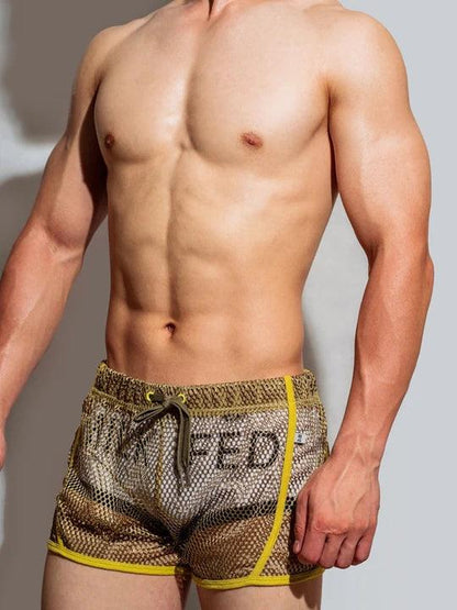 D.M Sexy Mesh Breathable Home Boxer Shorts - PJK008