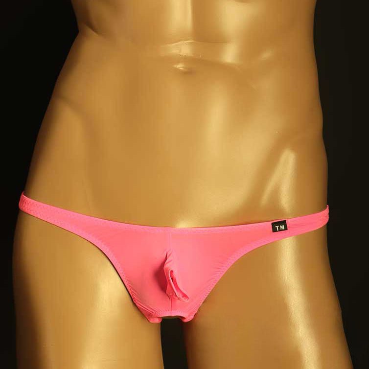 Double Strap Men's Open Pouch Thong - Playful Nylon Lingerie - DZK022