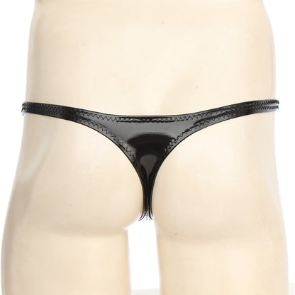en's Patent Leather Thong with Iron Ring - DZK031