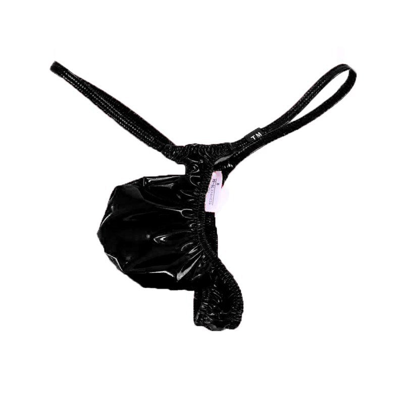 en's Patent Leather Thong with Iron Ring - DZK031
