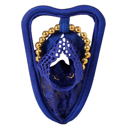 Men's Sexy Beaded Pouch C-String