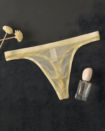 Men's Ultra-Thin Sheer Mesh Low Rise Thong