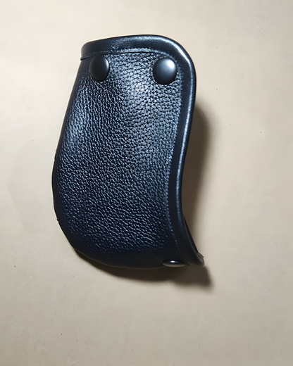 Men's Sexy Genuine Leather Detachable Pouch Thong