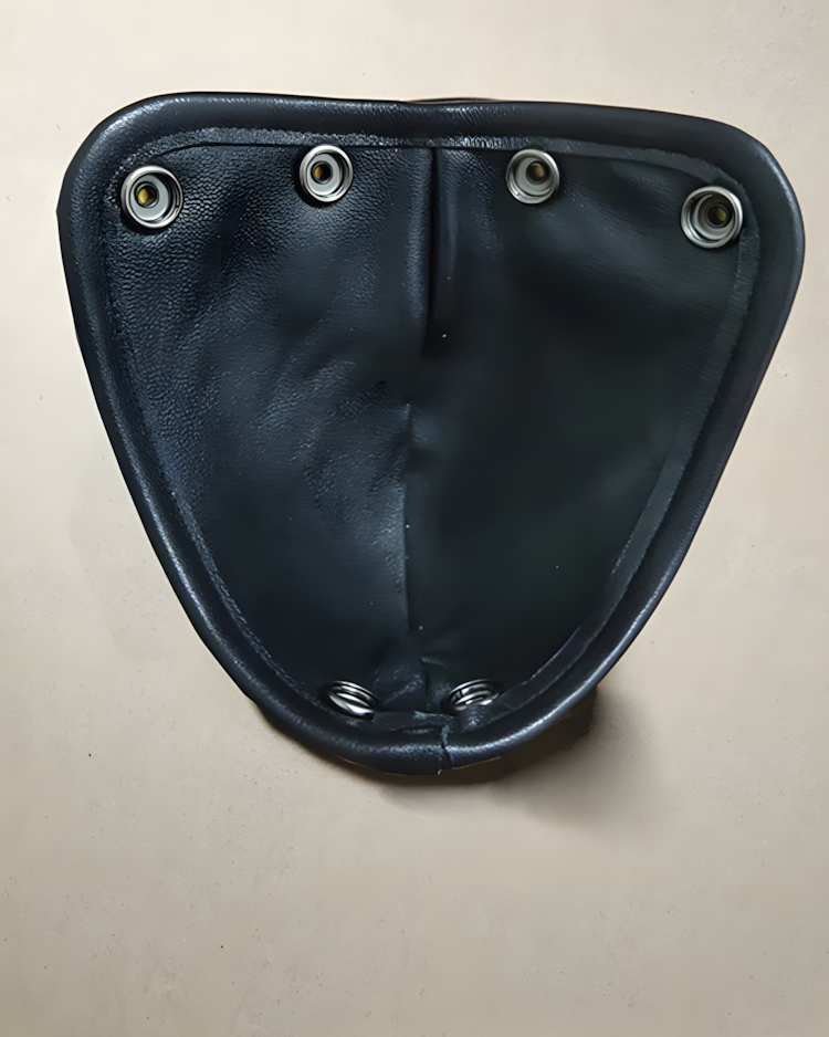 Men's Sexy Genuine Leather Detachable Pouch Thong