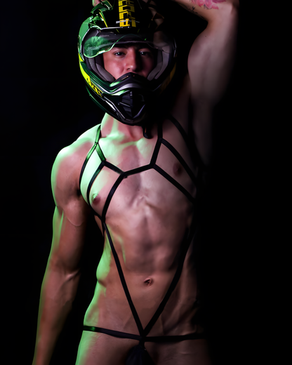 Men's Geometric Bondage Hollow Harness Thong